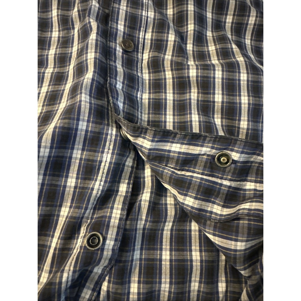 5.11 Tactical Mens Snap Front Plaid Shirt Shooting Military Sz 2XL Blue Black - Picture 9 of 13